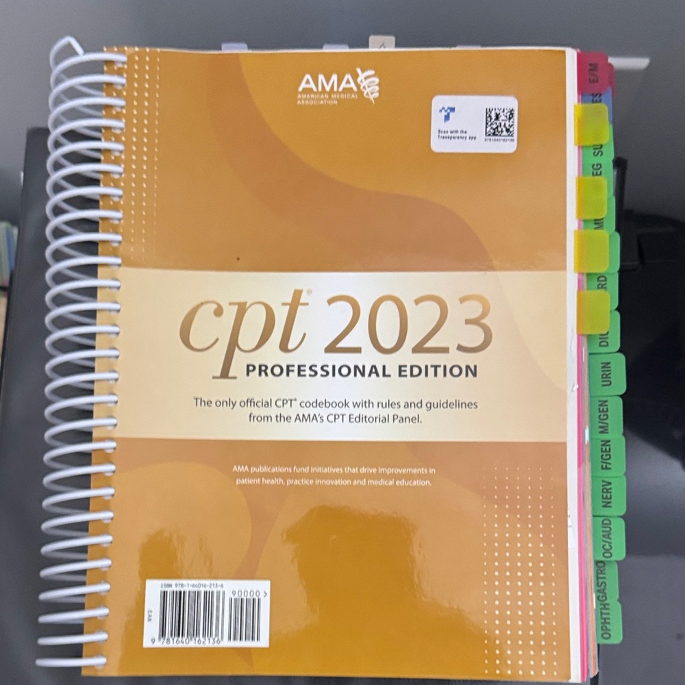 CPT 2023 Professional Edition Notebook - Gold Cover